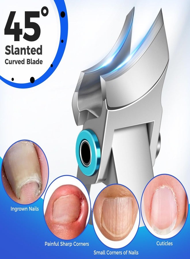 درمود مقص أظافر القدم السميكة لكبار السن، مقص أظافر مائل للرجال للأظافر الغائرة السميكة بفتحة فك واسعة، مقص أظافر قوي ومتين منحني للأظافر الغائرة الكبيرة - Image 3